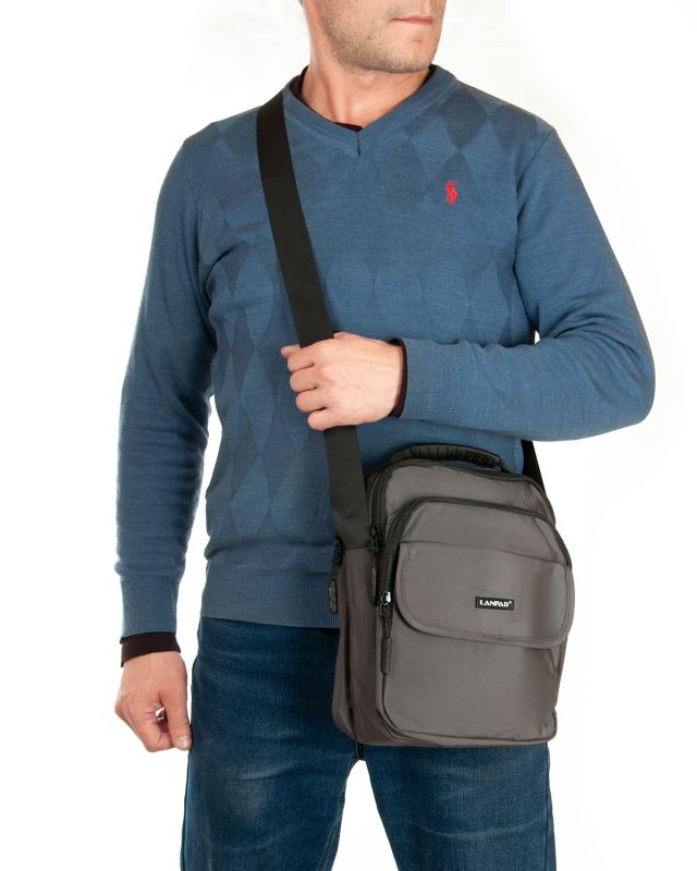 Сумка Мужская Планшет нейлон Lanpad A45010 gray