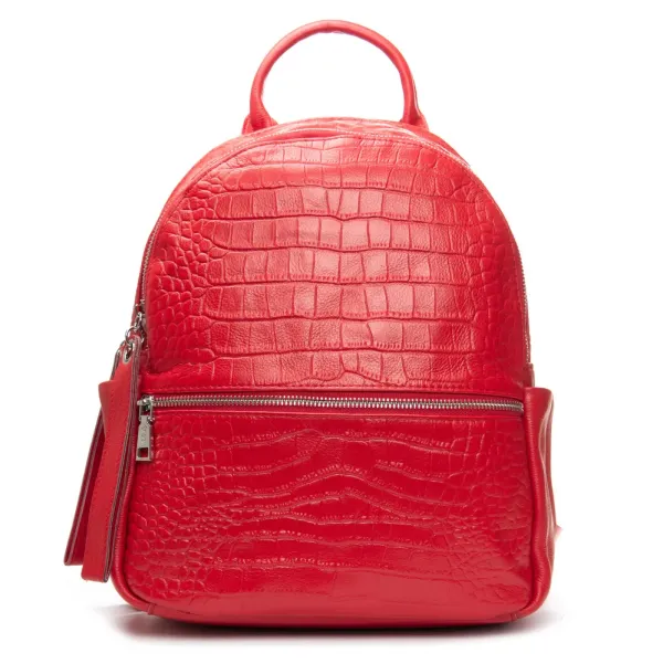 Сумка Женская Рюкзак кожа ALEX RAI 95518-9 red