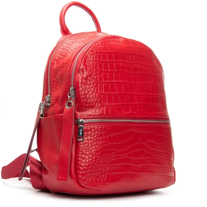 Сумка Женская Рюкзак кожа ALEX RAI 95518-9 red