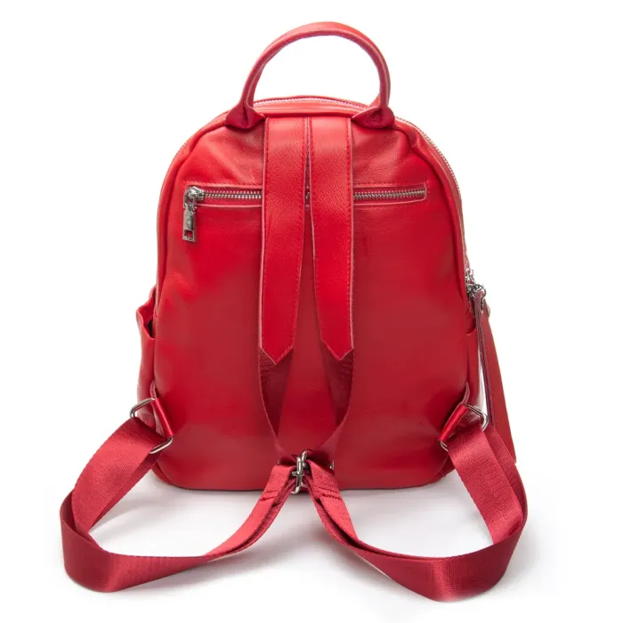 Сумка Женская Рюкзак кожа ALEX RAI 95518-9 red
