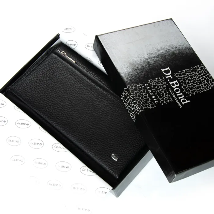 Кошелек Classic Мужской кожа DR. BOND MS-42B black