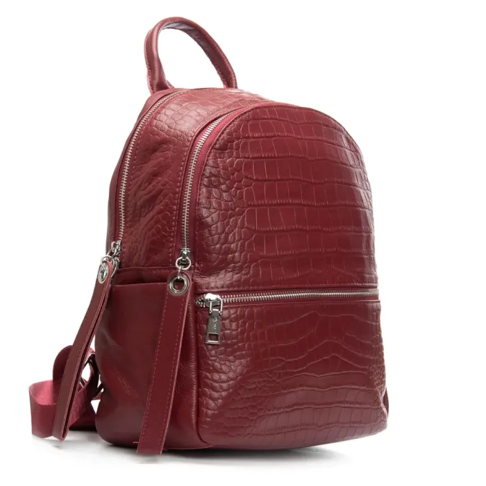 Сумка Женская Рюкзак кожа ALEX RAI 95518-9 bordo