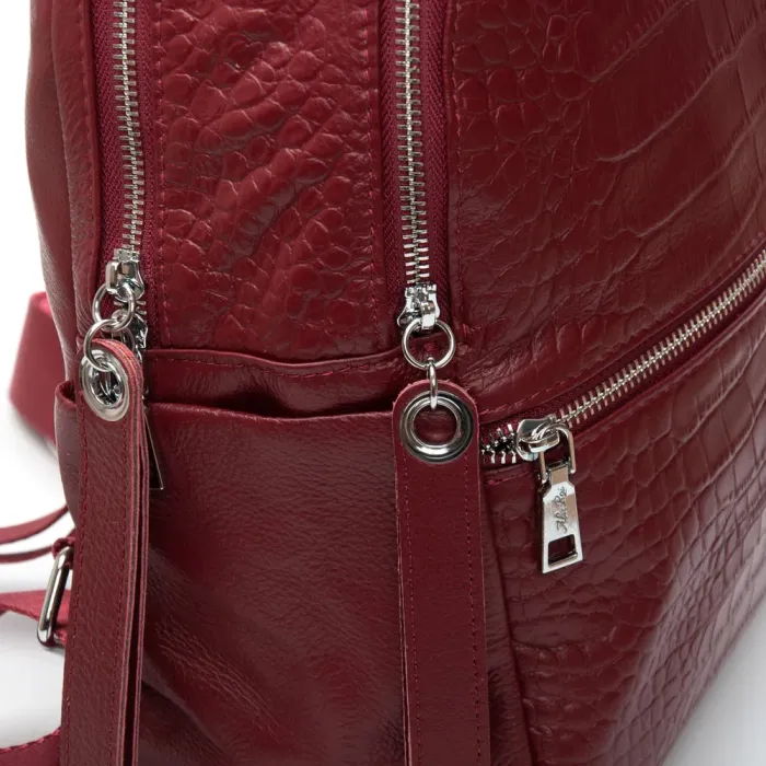 Сумка Женская Рюкзак кожа ALEX RAI 95518-9 bordo