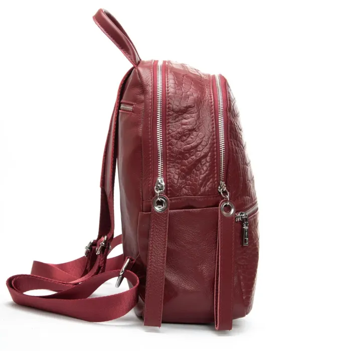 Сумка Женская Рюкзак кожа ALEX RAI 95518-9 bordo