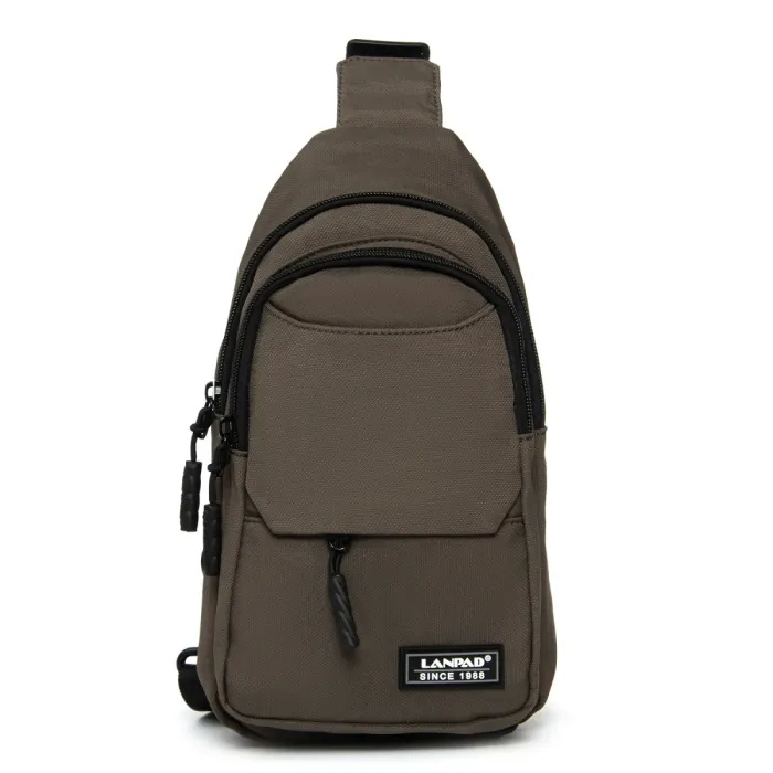 Сумка Мужская На Плечо нейлон Lanpad A4158 brown бол