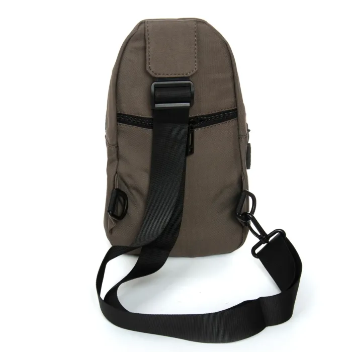 Сумка Мужская На Плечо нейлон Lanpad A4158 brown бол