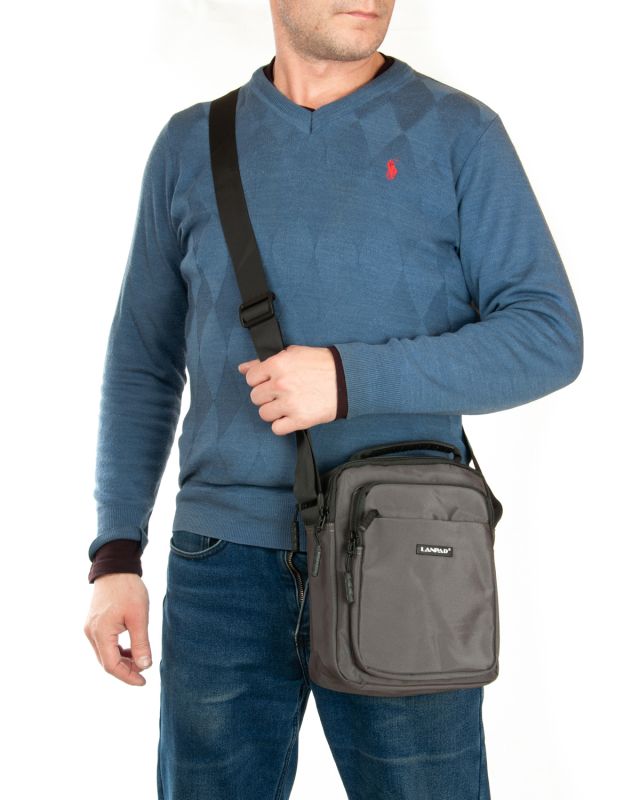 Сумка Мужская Планшет нейлон Lanpad 98101 gray