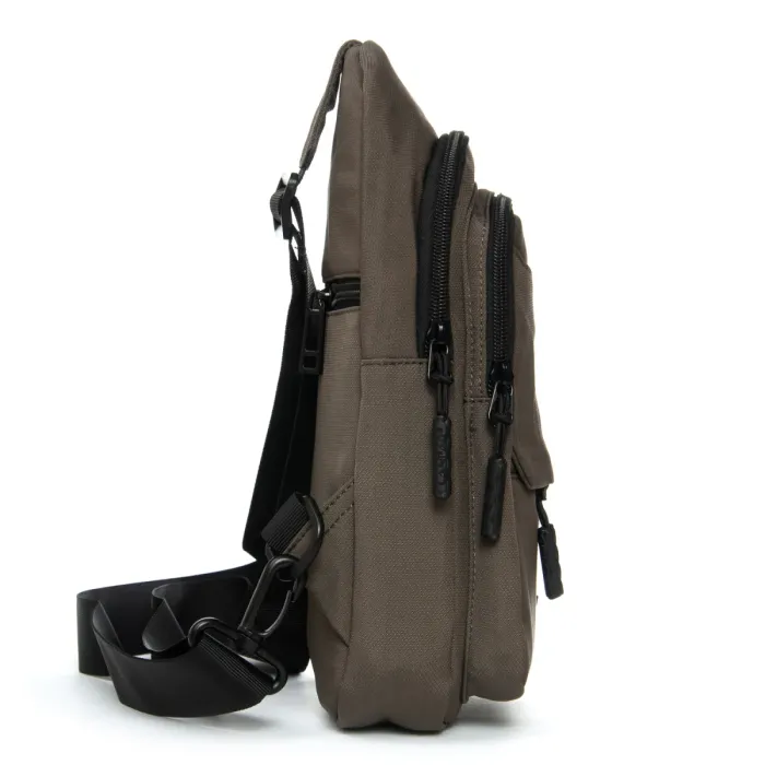 Сумка Мужская На Плечо нейлон Lanpad A4158 brown бол