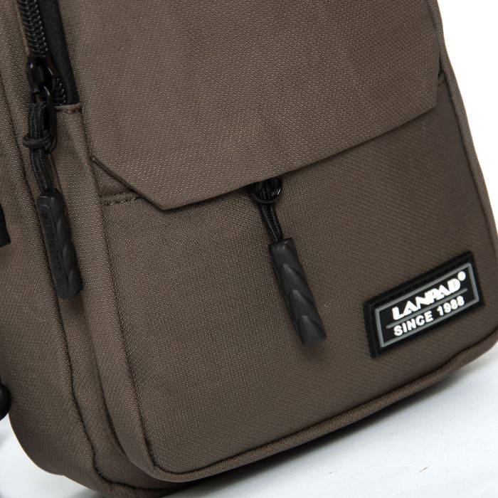 Сумка Мужская На Плечо нейлон Lanpad A4158 brown бол