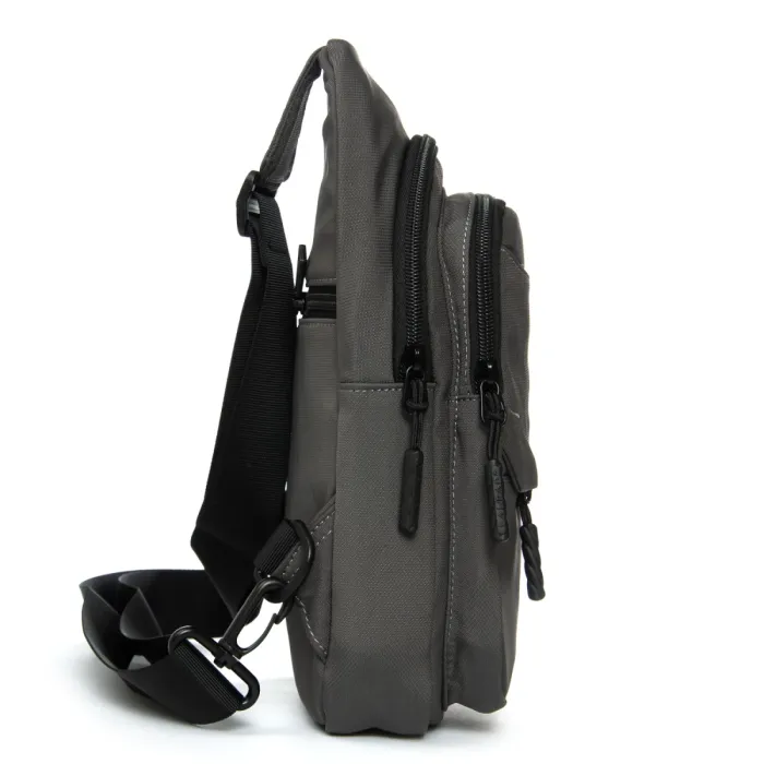 Сумка Мужская На Плечо нейлон Lanpad A4158 grey бол