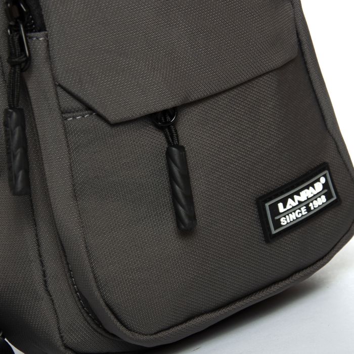 Сумка Мужская На Плечо нейлон Lanpad A4158 grey бол