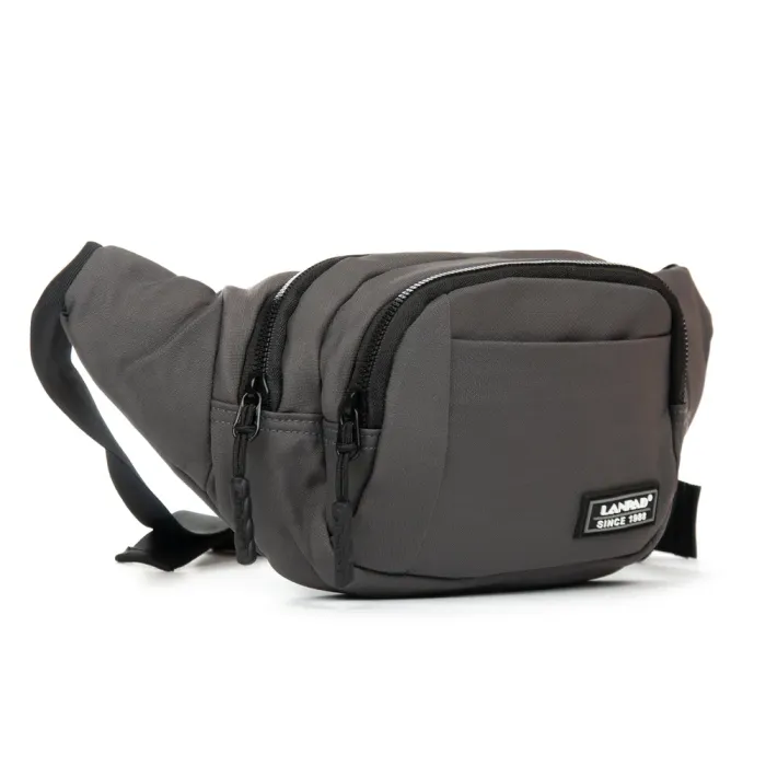 Сумка Мужская На пояс нейлон Lanpad 8803 grey