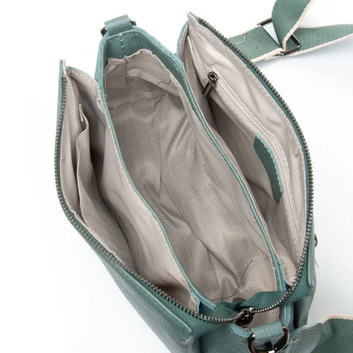 Сумка жіноча Класична шкіра ALEX RAI 2034-9 white-grey