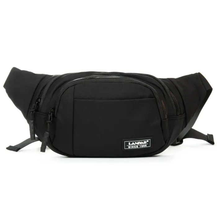 Сумка Мужская На пояс нейлон Lanpad 8803 black