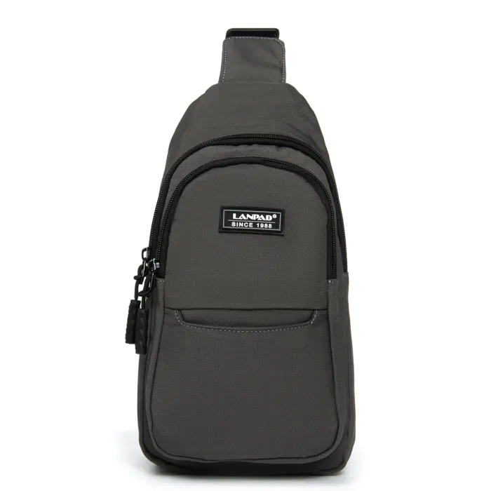 Сумка Мужская На Плечо нейлон Lanpad A4159 grey бол