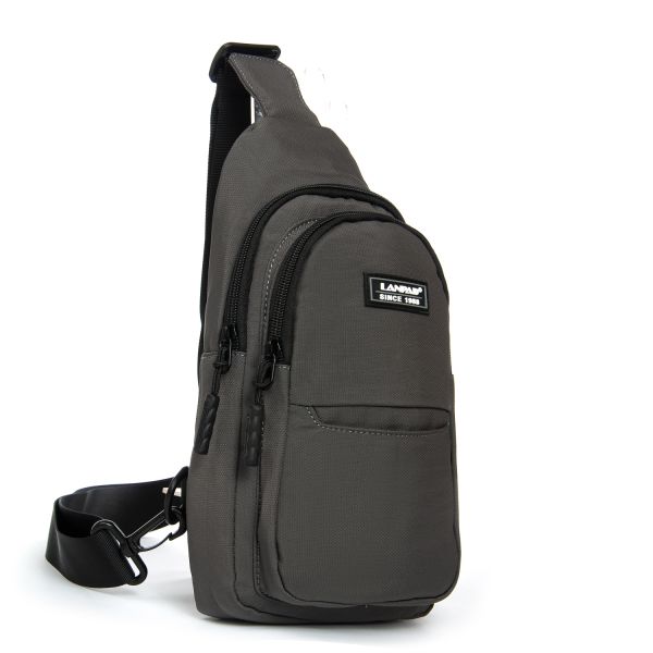 Сумка Мужская На Плечо нейлон Lanpad A4159 grey бол
