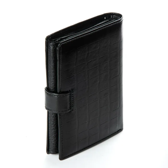 Кошелек Classic Мужской croco кожа DR. BOND M1CR1 black