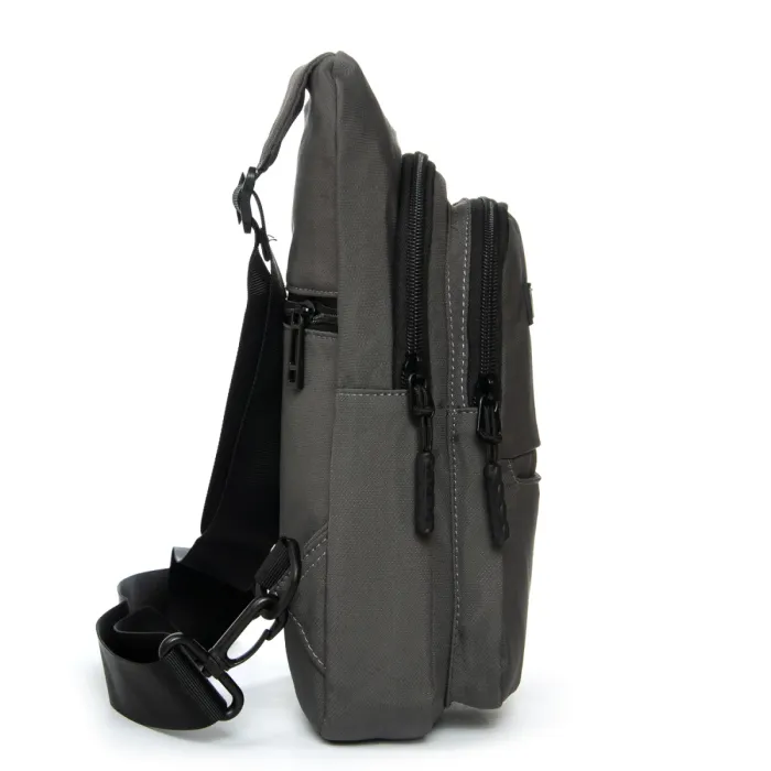 Сумка Мужская На Плечо нейлон Lanpad A4159 grey бол