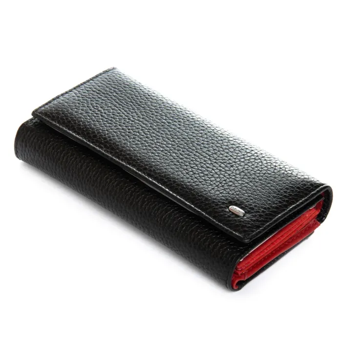 Кошелек BR Женский кожа DR. BOND W46-4 black-red