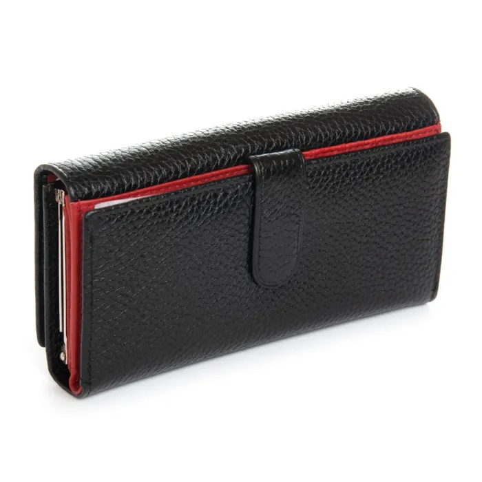 Кошелек BR Женский кожа DR. BOND W46-4 black-red