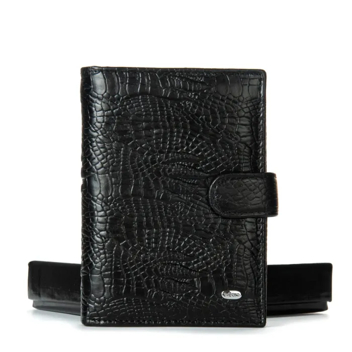 Кошелек Classic Мужской croco кожа DR. BOND M1CR2 black
