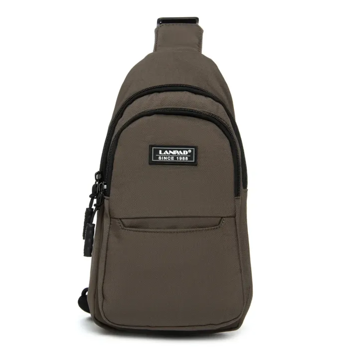 Сумка Мужская На Плечо нейлон Lanpad A4159 brown бол