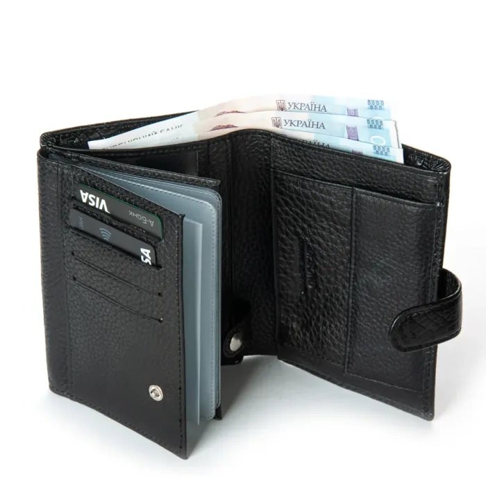 Кошелек Classic Мужской croco кожа DR. BOND M1CR2 black