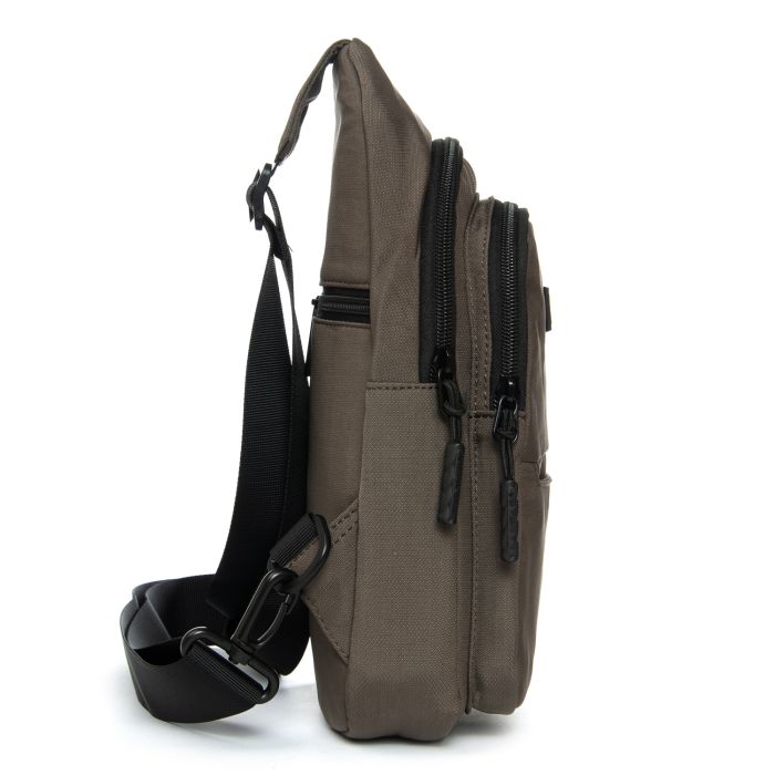Сумка Мужская На Плечо нейлон Lanpad A4159 brown бол