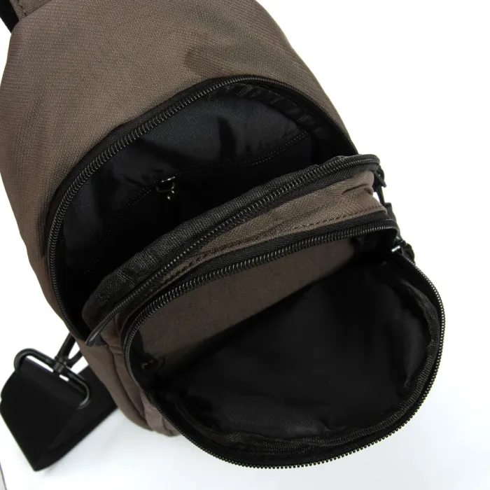 Сумка Мужская На Плечо нейлон Lanpad A4159 brown бол