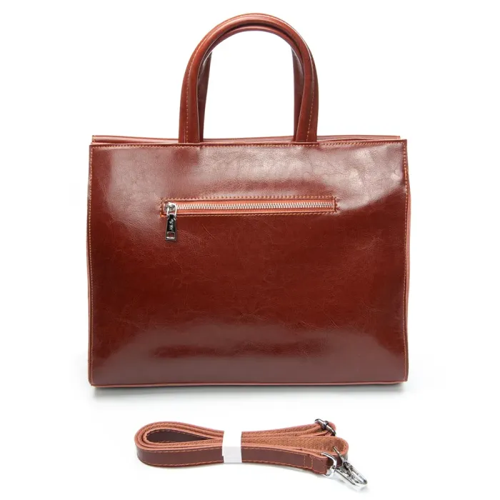 Сумка Женская Классическая кожа ALEX RAI 5052 camel croco