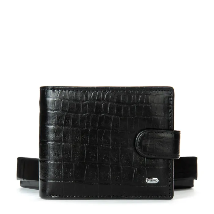 Кошелек Classic Мужской croco кожа DR. BOND M2CR1 black