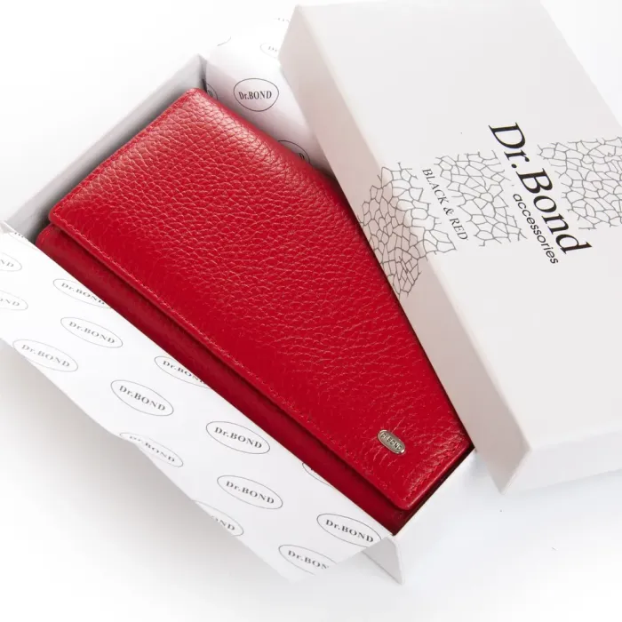Кошелек BR Женский кожа DR. BOND W46-4 red-black