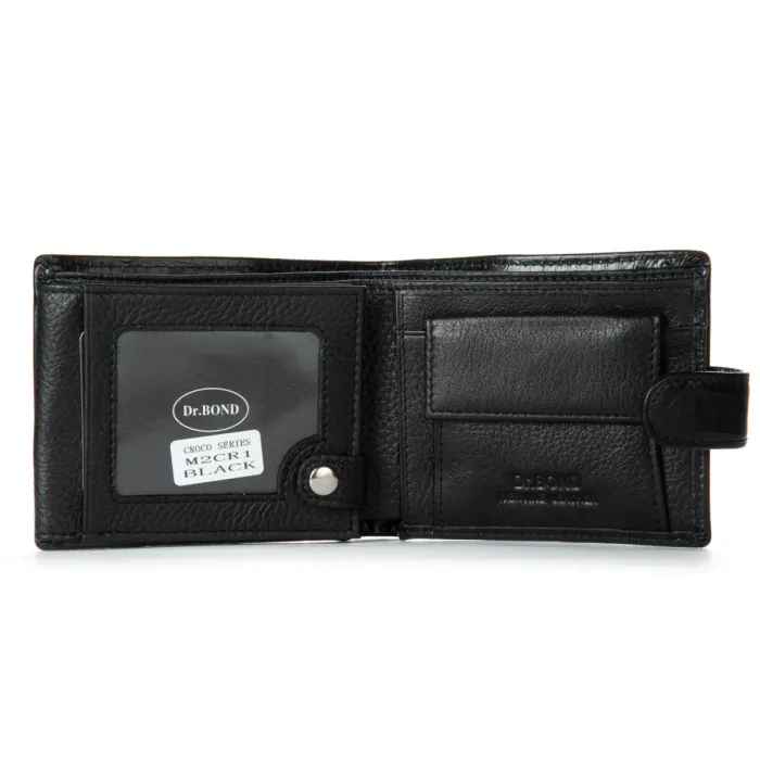 Кошелек Classic Мужской croco кожа DR. BOND M2CR1 black