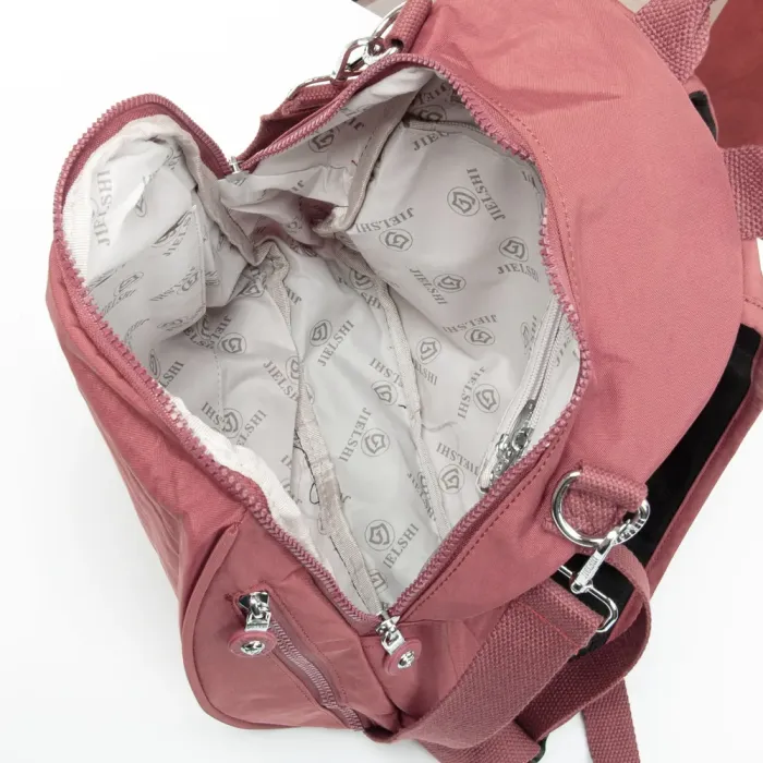 Сумка Женская Текстиль рюкзак полиамид Jielshi 7020 l.pink