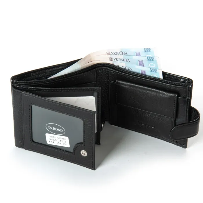 Кошелек Classic Мужской croco кожа DR. BOND M2CR1 black