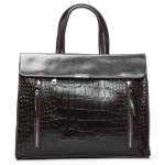 Сумка Женская Классическая кожа ALEX RAI 5052 brown croco