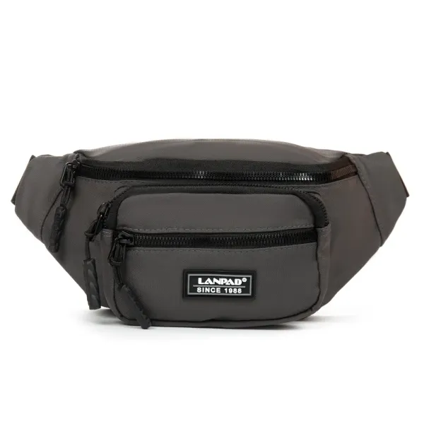 Сумка Мужская На пояс нейлон Lanpad 83043 grey