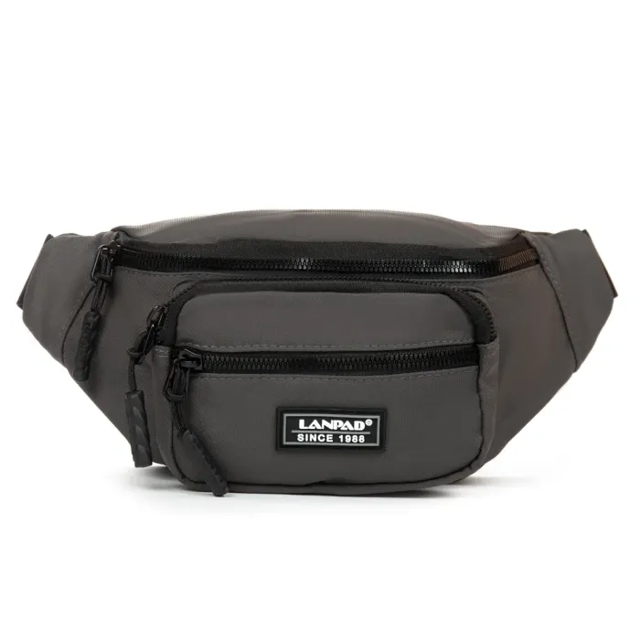 Сумка Мужская На пояс нейлон Lanpad 83043 grey