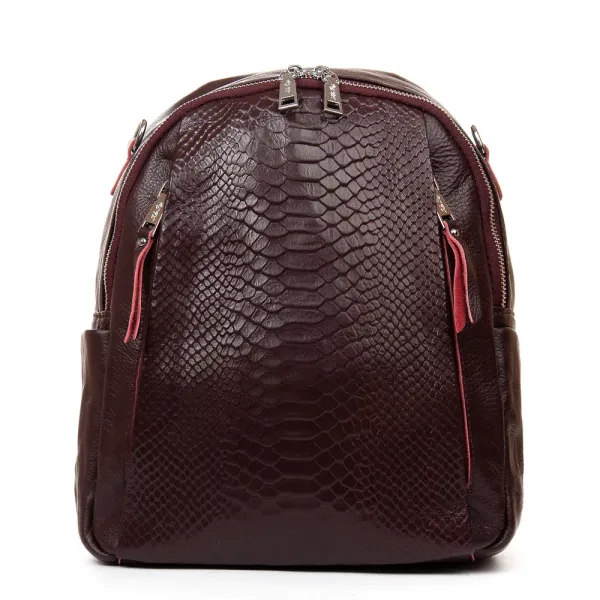 Сумка Женская Рюкзак кожа ALEX RAI 8907-9 wine red