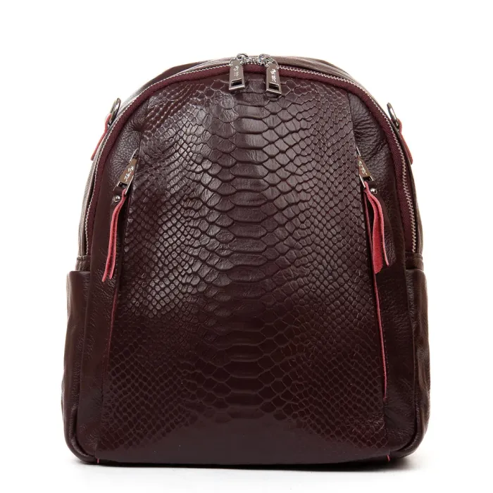 Сумка Женская Рюкзак кожа ALEX RAI 8907-9 wine red