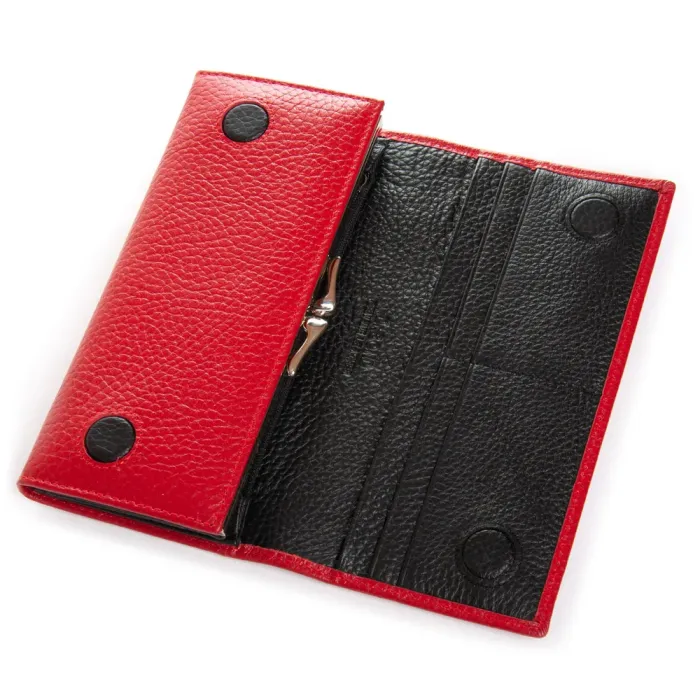 Кошелек BR Женский кожа DR. BOND W1-V-4 red-black