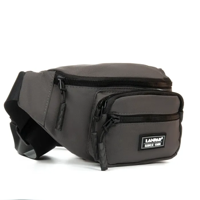 Сумка Мужская На пояс нейлон Lanpad 83043 grey