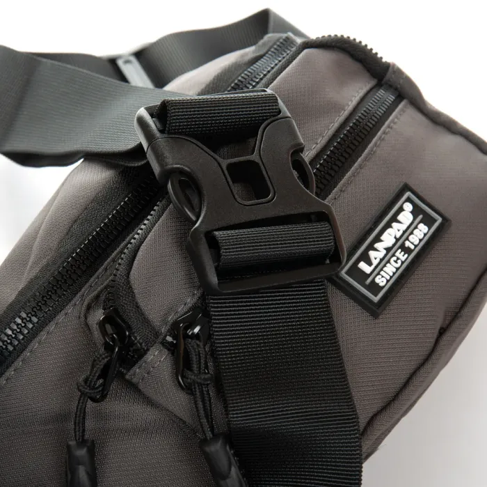 Сумка Мужская На пояс нейлон Lanpad 83043 grey