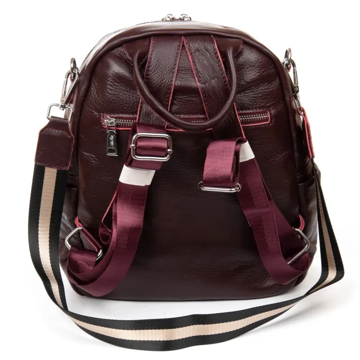 Сумка Женская Рюкзак кожа ALEX RAI 8907-9 wine red