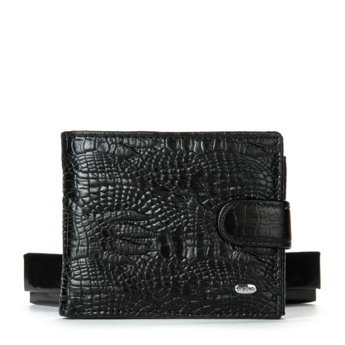 Кошелек Classic Мужской croco кожа DR. BOND M2CR2 black