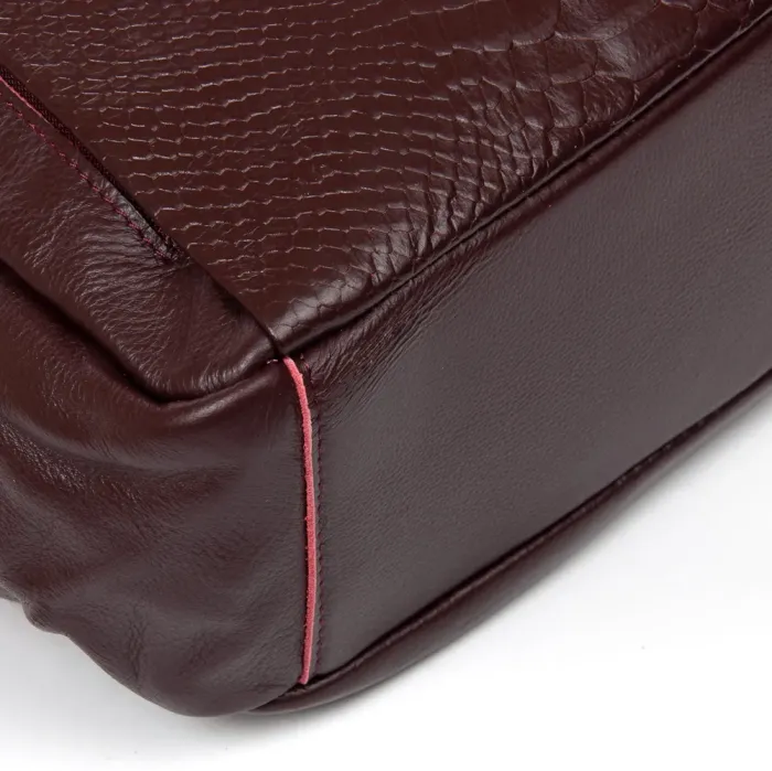 Сумка Женская Рюкзак кожа ALEX RAI 8907-9 wine red