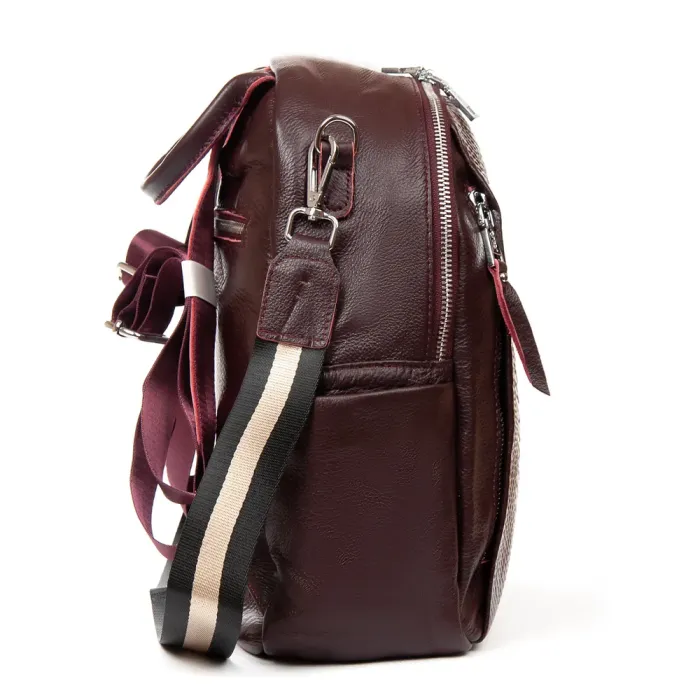 Сумка Женская Рюкзак кожа ALEX RAI 8907-9 wine red