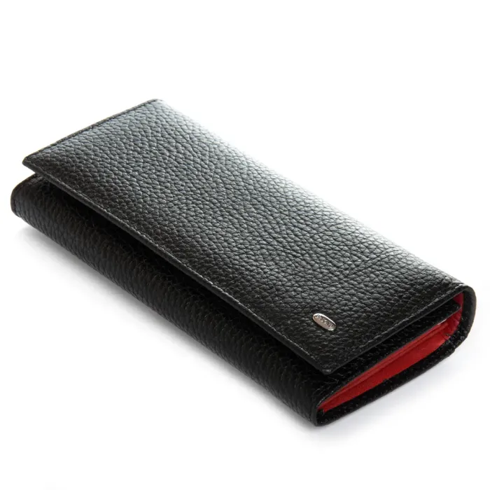 Кошелек BR Женский кожа DR. BOND W1-V-4 black-red