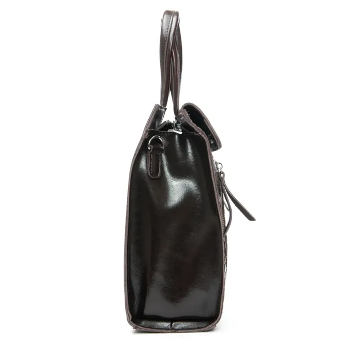 Сумка Женская Классическая кожа ALEX RAI 5052 brown croco