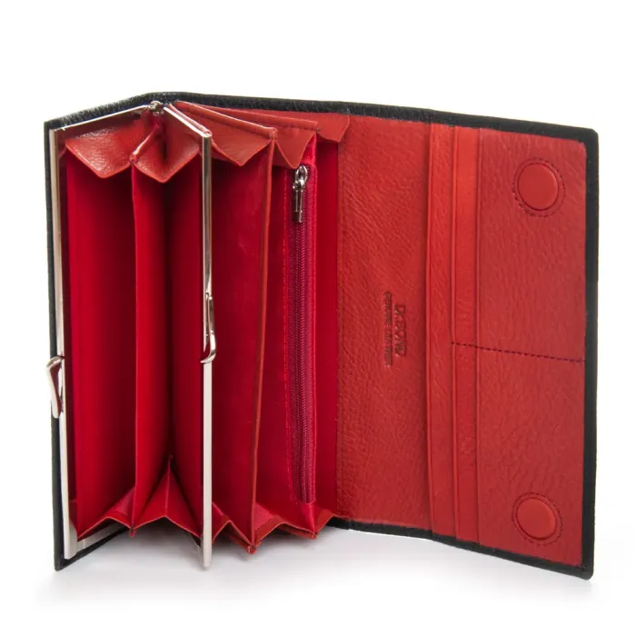Кошелек BR Женский кожа DR. BOND W1-V-4 black-red